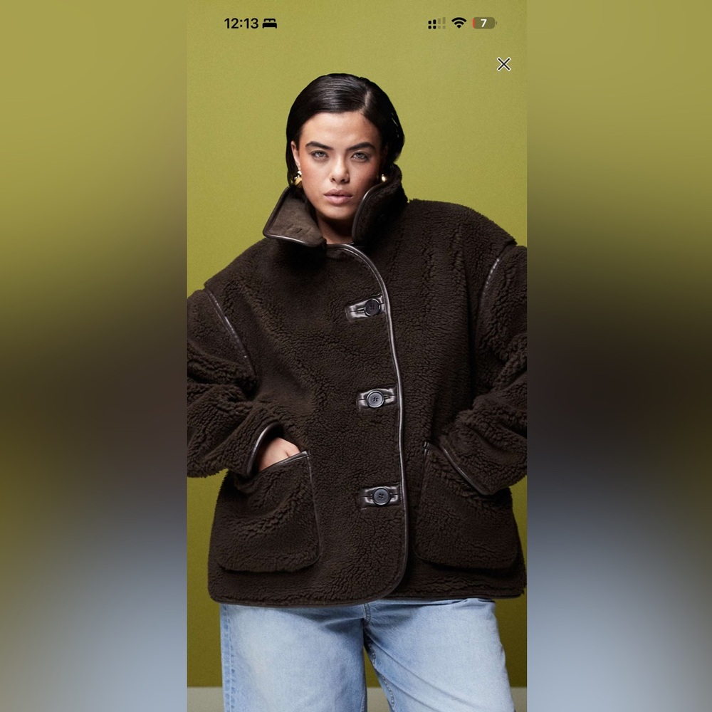 Cozy Brown Shearling Coat